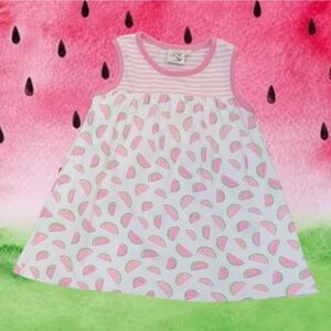 Luigi Kids Girl's "Watermelon Slices" Themed Dress